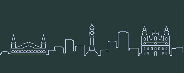 Belem Single Line Skyline Profile