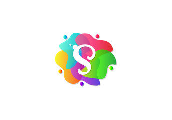 Letter S Logotype Gradient Colorful, Logo Template Design Vector.