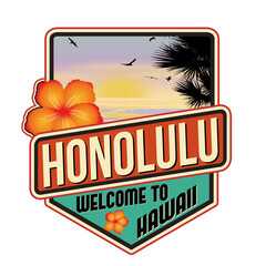 Honolulu travel sticker