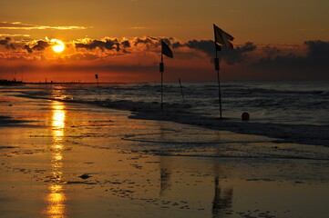 sunset on beach