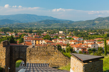イタリア　アレッツォの丘の上の公園からの景色
