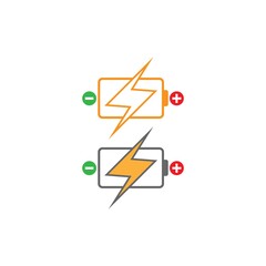 Battery logo icon design template vector