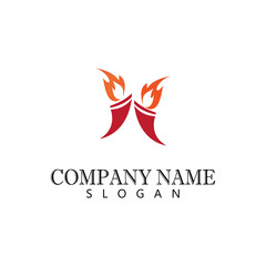 Torch  Logo Template vector symbol nature