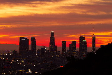 Fototapeta na wymiar Sunrise over Los Angeles