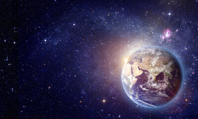 Fototapeta na wymiar Earthrise - Elements of this Image Furnished by NASA