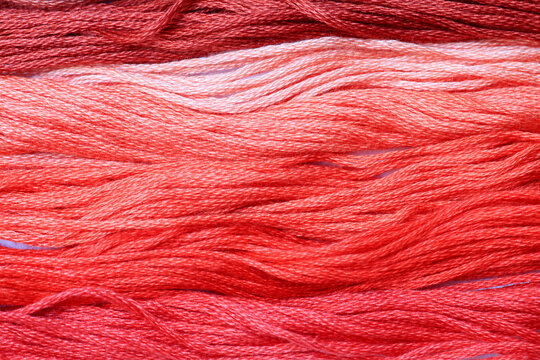 Full Frame Shot Of Red Strings