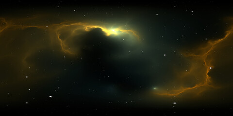 Fototapeta na wymiar 360 degree stellar space background with nebula. Panorama, environment 360 HDRI map. Equirectangular projection, spherical panorama