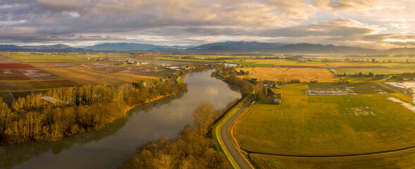 Washington State's Great Skagit Valley. The Skagit River runs from high in the Cascade Mountains to Puget Sound. The Skagit floodplain is one of the richest agricultural areas in the world. 