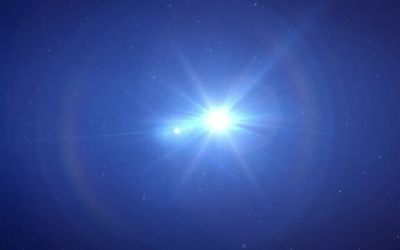 Star moving in space