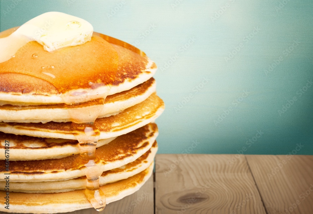 Canvas Prints Stack of delicious pancakes, homemade breakfast concept