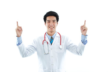 Fototapeta na wymiar Asian Thai medical male doctor