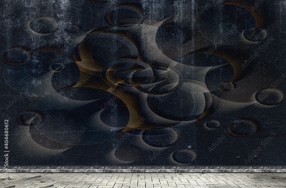 Poster 3d rendering wall and floor background and space