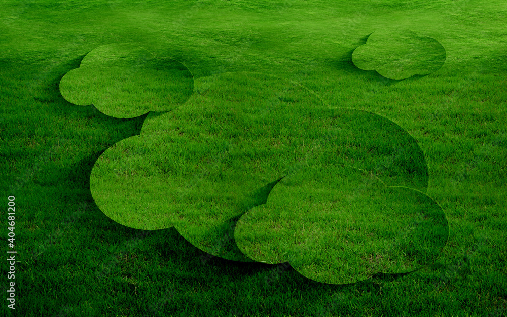 Poster 3d rendering green grass abstract background and patterns