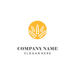Wheat Logo Template vector symbol nature