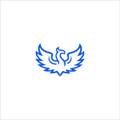 logo phonix icon templet vector eagle emblem 