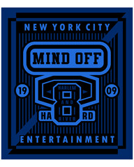 mind of entertainment, vector typography illustration graphic design for print