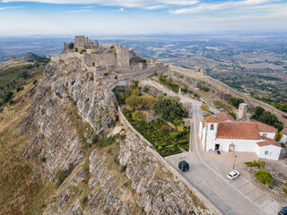 Fototapeta na wymiar Amazing Marvao with the castle on top of the hill in Alentejo, Portugal