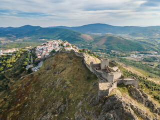 Fototapeta premium Amazing Marvao with the castle on top of the hill in Alentejo, Portugal