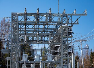 Electric pole with transformer and high voltage line
technology, electricity, energy, pole,...