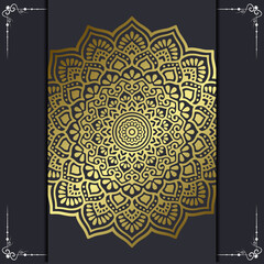 Mandala template with elegant, classic elements. Great for invitation, flyer, menu, brochure, background Premium Vector