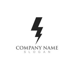 Fototapeta premium thunderbolt logo vector illustration template