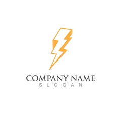 thunderbolt logo vector illustration template