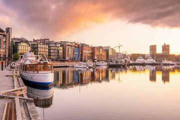  Oslo downtown city skyline cityscape in Norway