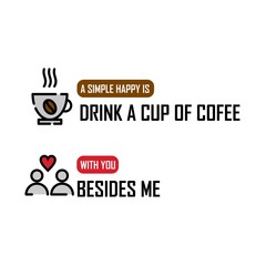 Coffee lover quotes design. Easy to edit with vector file. Can use for your creative content. Especially about wall decoration for coffee shop.