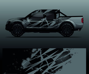 Naklejka premium Truck decal graphic wrap vector, abstract background