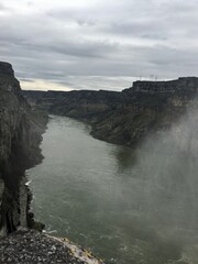Waterfall on the river 