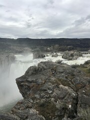 Waterfall at peak flow in spring 