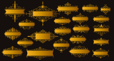 Vector Set: Calligraphic Design Elements And Page Decoration, Vintage Frame Collection
