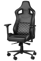 Computer chair for PC gamers isolated on white background. PC gaming chair. E-sport, tournament,...