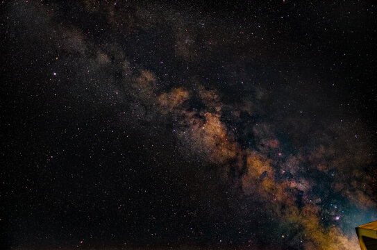 Milky Way above the corner of my house. © Tristan Caliburn