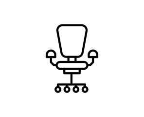 Office chair line icon