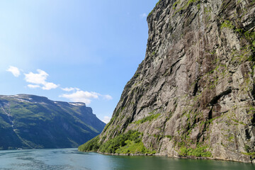 Fototapeta na wymiar The Seven Sisters waterfall along Geraingerfjord in Norway