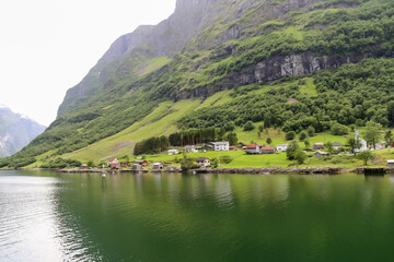 Fototapeta na wymiar Small towns and ocean vistas along the fjords of Norwar