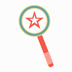 color magnifier icon. Flat isolated illustration for your web design.