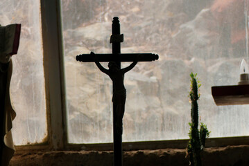 Altar with Cross in the Background