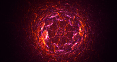 3D rendering abstract round light background