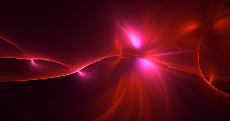 3D rendering abstract multicolor fractal light background