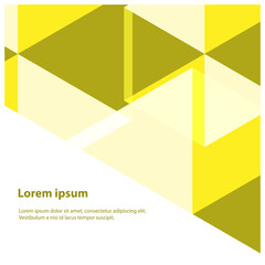 Geometric abstract hexagon perspective background in white and yellow.Using for structure molecule, digital futuristic minimalism, big data visualization, technology, and science pattern template.