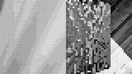 Schwarz Wei&szlig; - abstraktes Muster, geometrische Form	￼