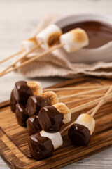 marshmallow on table