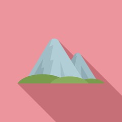 Sweden mountains icon. Flat illustration of Sweden mountains vector icon for web design