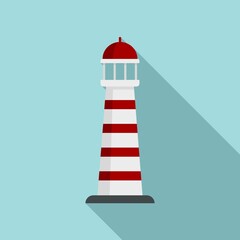Sweden lighthouse icon. Flat illustration of sweden lighthouse vector icon for web design