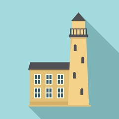 Sweden city tower icon. Flat illustration of sweden city tower vector icon for web design