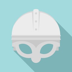 Obraz na płótnie Canvas Swedish steel helmet icon. Flat illustration of swedish steel helmet vector icon for web design
