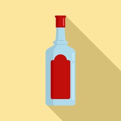 Sweden vodka bottle icon. Flat illustration of Sweden vodka bottle vector icon for web design