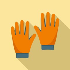 Industrial climber gloves icon. Flat illustration of industrial climber gloves vector icon for web design